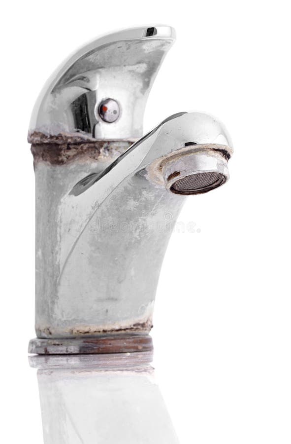 Damaged and dirty water tap. royalty free stock photography Damaged and dirty water tap. royalty free stock photography