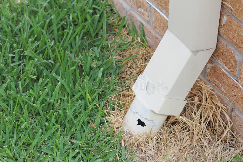 Damaged Down Pipe 2 stock image