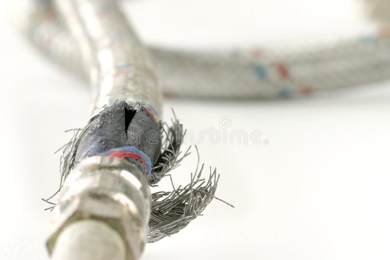Damaged hose stock photo. Image of thread, braided, problem 14333568
