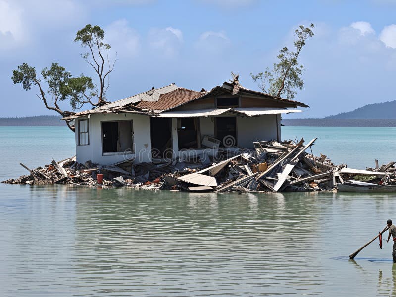 Damaged House Sinking in To the