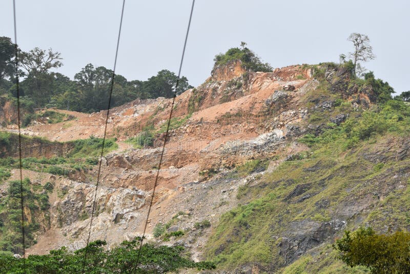 Quarrying on the Northern Range, Trinidad and Tobago