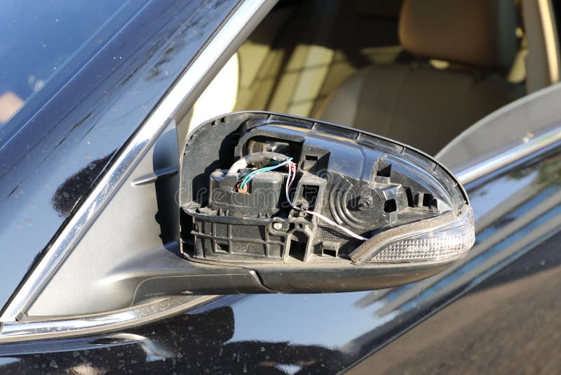 Damaged Wing Mirror stock photo. Image of blur, part 128166988