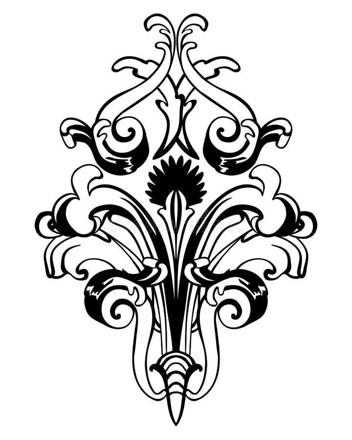 Damask emblem set stock vector. Illustration of design 11721279