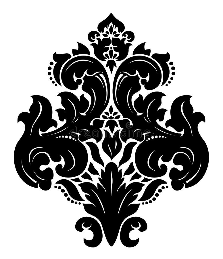 Damask pattern. stock vector. Illustration of antique - 26702304