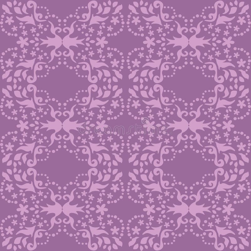Damask Seamless Purple Pattern Stock Vector Illustration of paper, fashioned 61642305