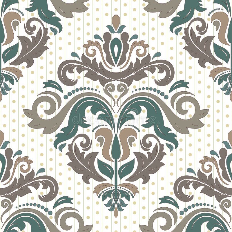 Lily Willow Branches Seamless Pattern Background Stock Vector ...