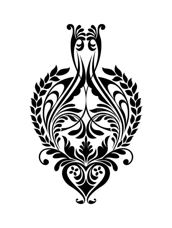 Vector Damask Stencil Patterns Design. Stock Vector - Illustration of ...