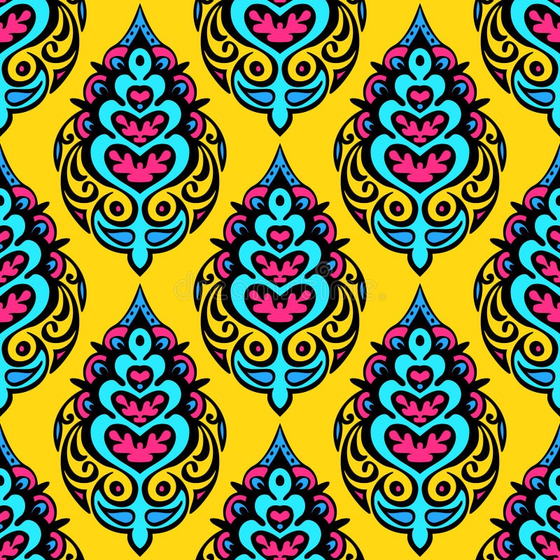 Damask vector seamless pattern