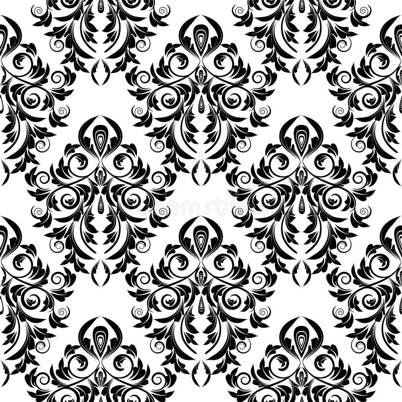 Damask wallpaper stock vector. Illustration of frame 40667744