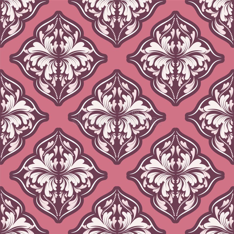 Damask wallpaper stock vector. Illustration of shape, decoration 6500670
