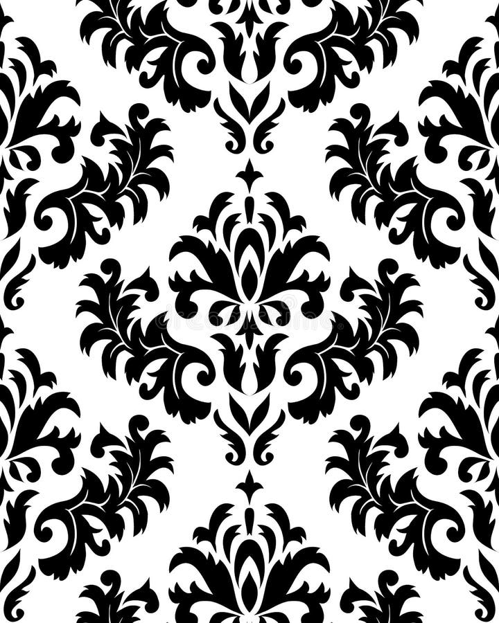 Damask πρότυπο άνευ ραφής ελεύθερη απεικόνιση δικαιώματος