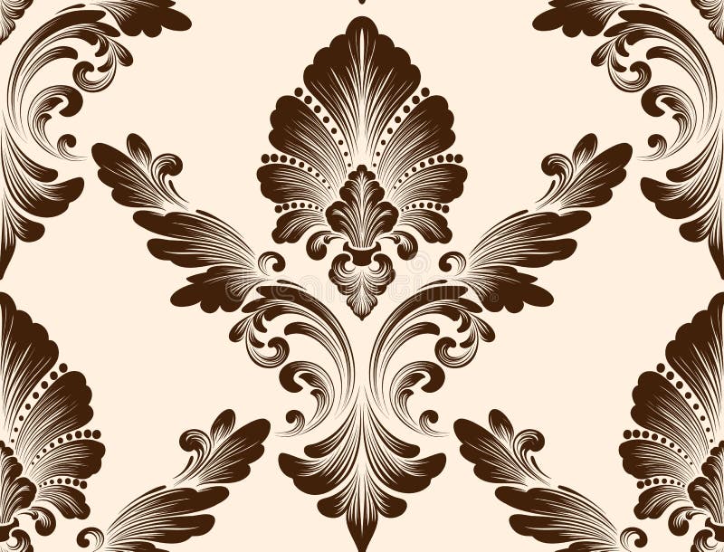 Damast sömlös modellbeståndsdel för vektor Klassisk lyxig gammalmodig damast prydnad, sömlös textur för kunglig victorian vektor illustrationer Damast sömlös modellbeståndsdel för vektor Klassisk lyxig gammalmodig damast prydnad, sömlös textur för kunglig victorian vektor illustrationer