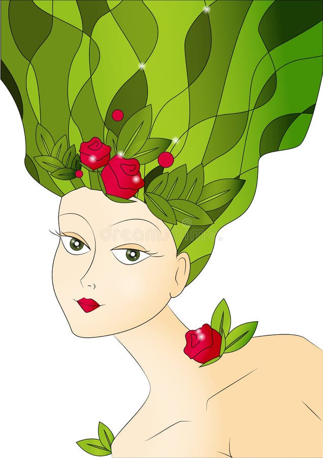 Dame de source illustration libre de droits Dame de source illustration libre de droits