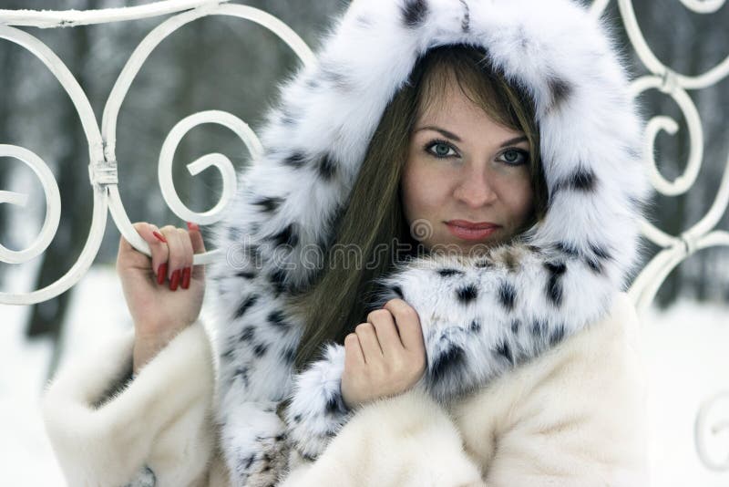 Dame im Pelz stockbild. Bild von kühl, eleganz, kaukasisch 8151731