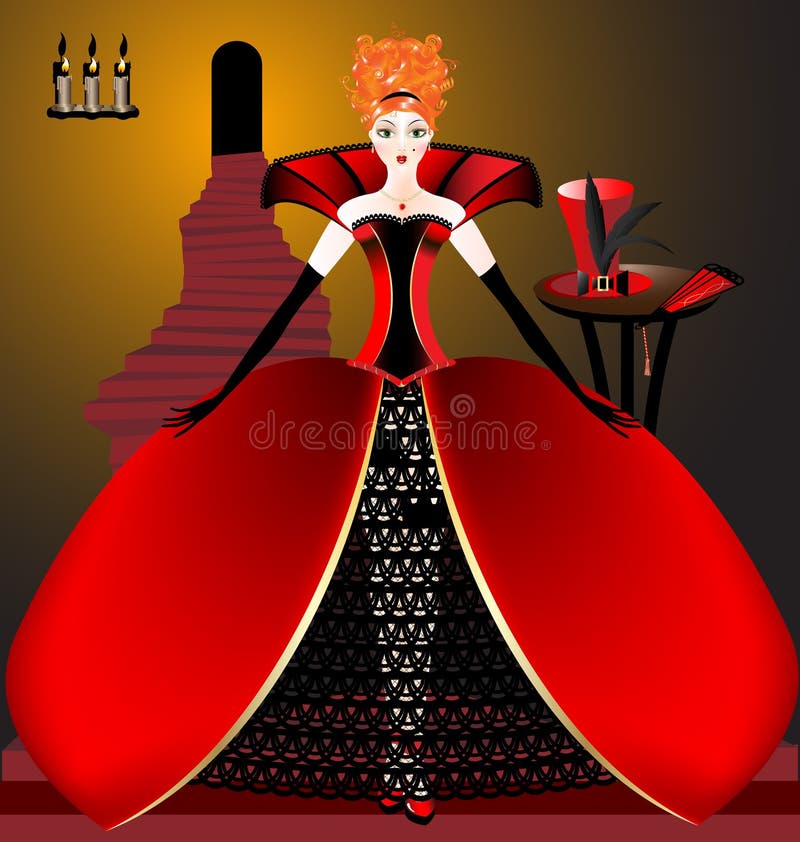 Dame rouge illustration stock Dame rouge illustration stock