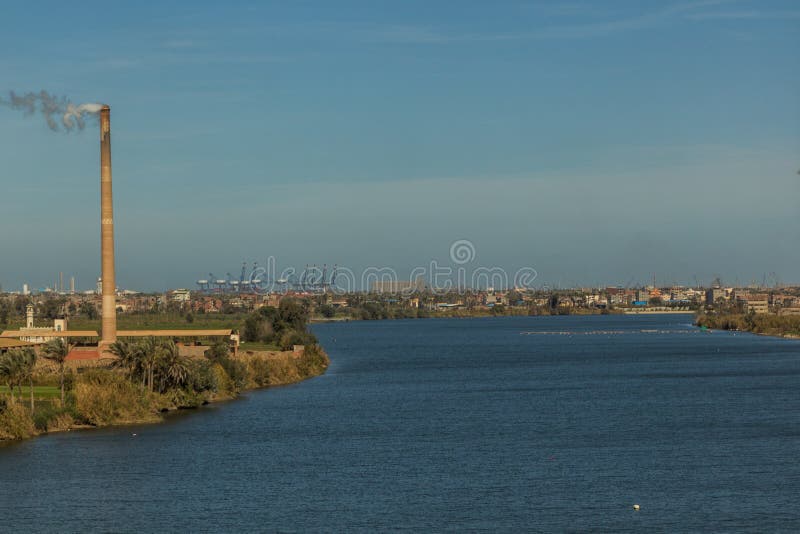 Damietta Branch of the Nile Delta, Egy Stock Image Image of river