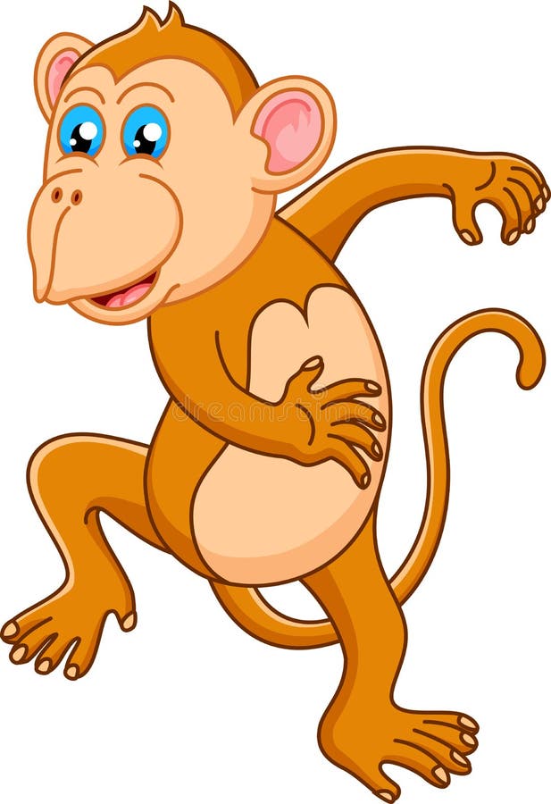 Desenhos Animados Bonitos Do Macaco Ilustração Stock - Ilustração de  chimpanzé, animal: 64984520
