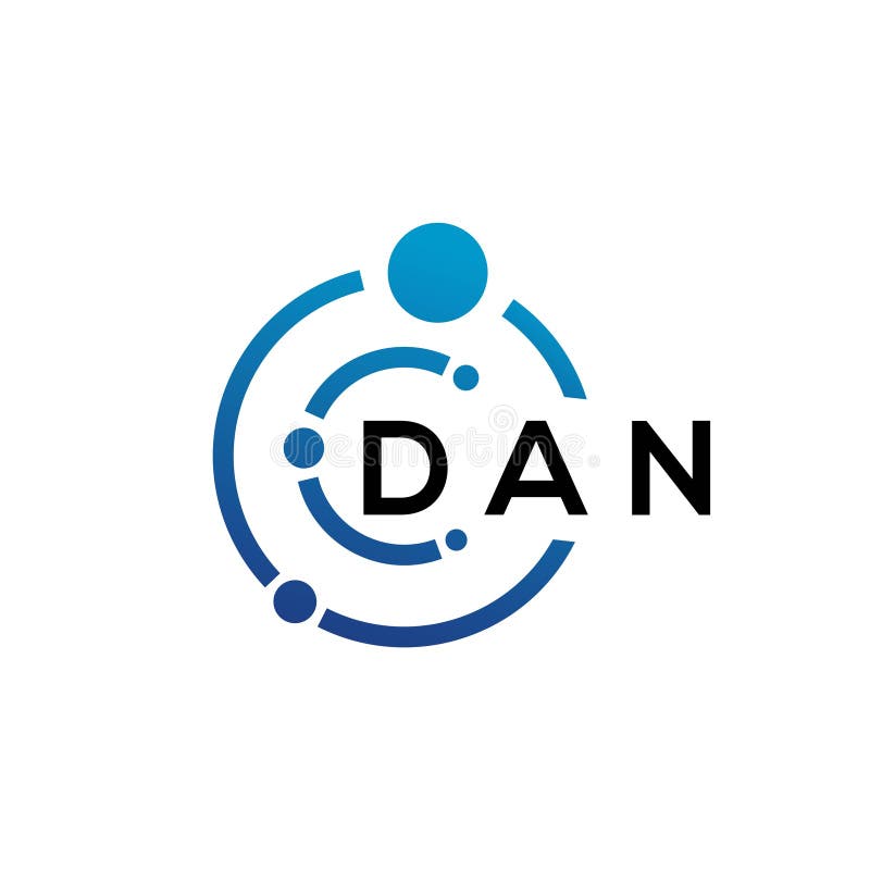 DAN Letter Logo Design on White Background. DAN Creative Initials