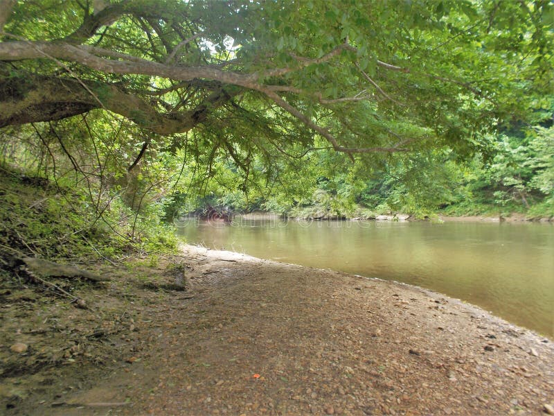 Danflodens krök royaltyfri fotografi
