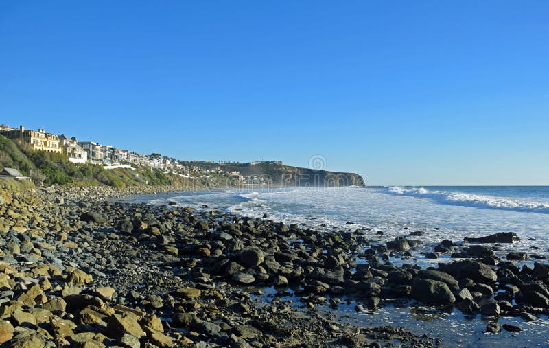 Dana Strand Beach in Dana Point, Californië royalty-vrije stock foto Dana Strand Beach in Dana Point, Californië royalty-vrije stock foto