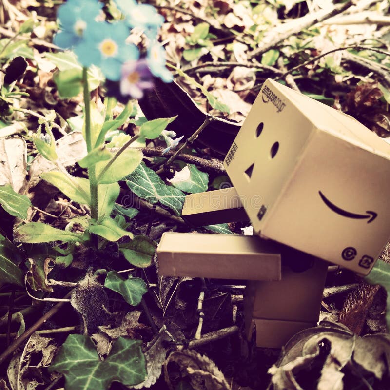Danbo adventures royalty free stock photography