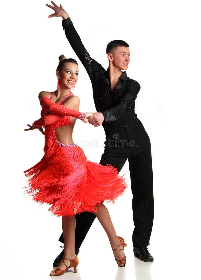 Couple during a Salsa Dance Stock Image - Image of ballet, girl: 26964383