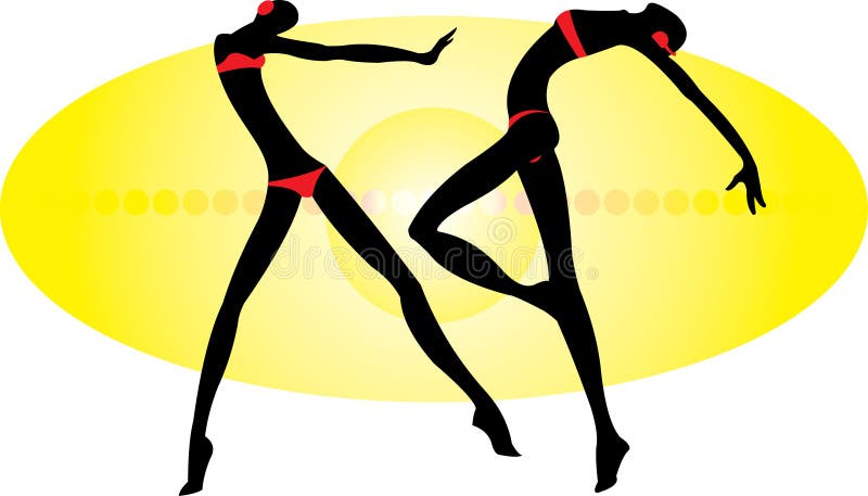 Vector image of two dancing people. Vector image of two dancing people