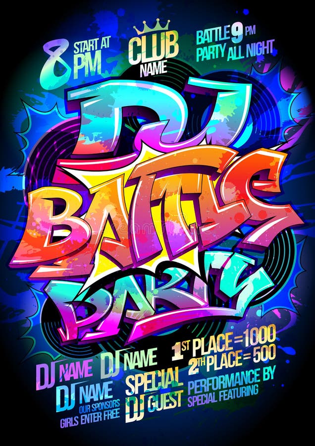 Dance battle party royalty free illustration Dance battle party royalty free illustration