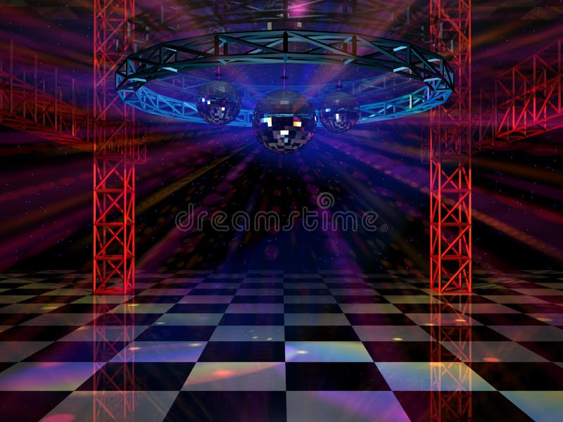 Dance floor stock illustration. Illustration of glitter 10204923