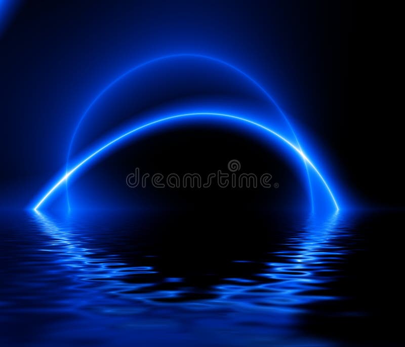 Dance of lights coming out of water