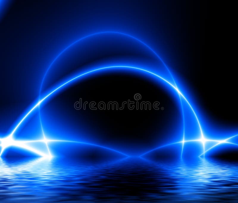 Dance of lights coming out of water