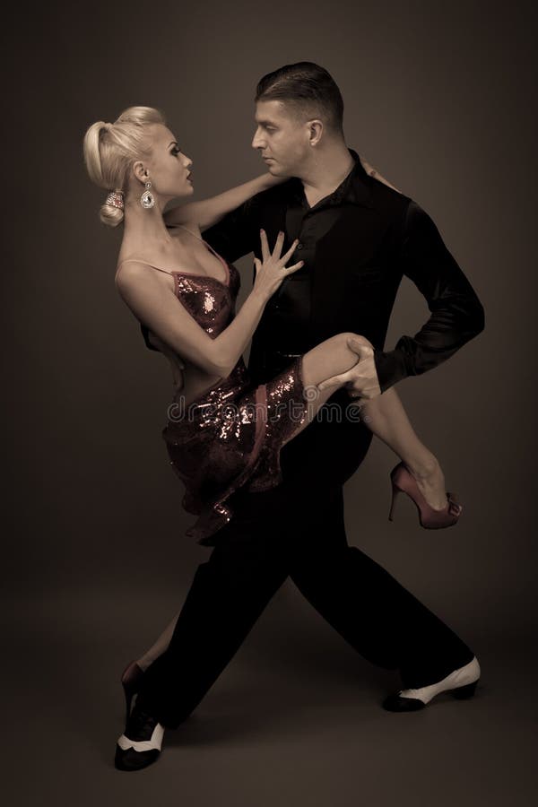 Dance partners in a pose stock image. Image of passion - 63252971
