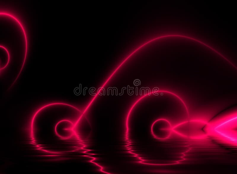 Dance of Red Lights over water