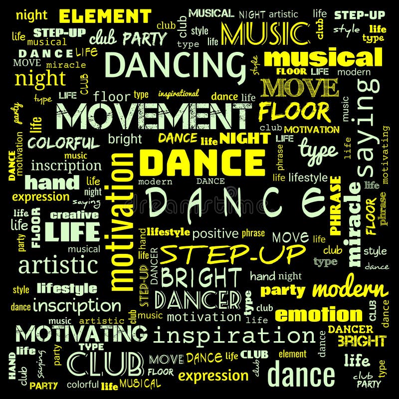dance word cloud, dance text, dancing word cloud,word cloud use for banner, painting, motivation, web-page, website background, t- vector illustration dance word cloud, dance text, dancing word cloud,word cloud use for banner, painting, motivation, web-page, website background, t- vector illustration