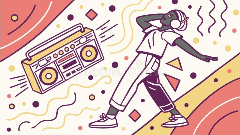 Dancer in motion, dynamic figure vector design Generative AI royalty free illustration
