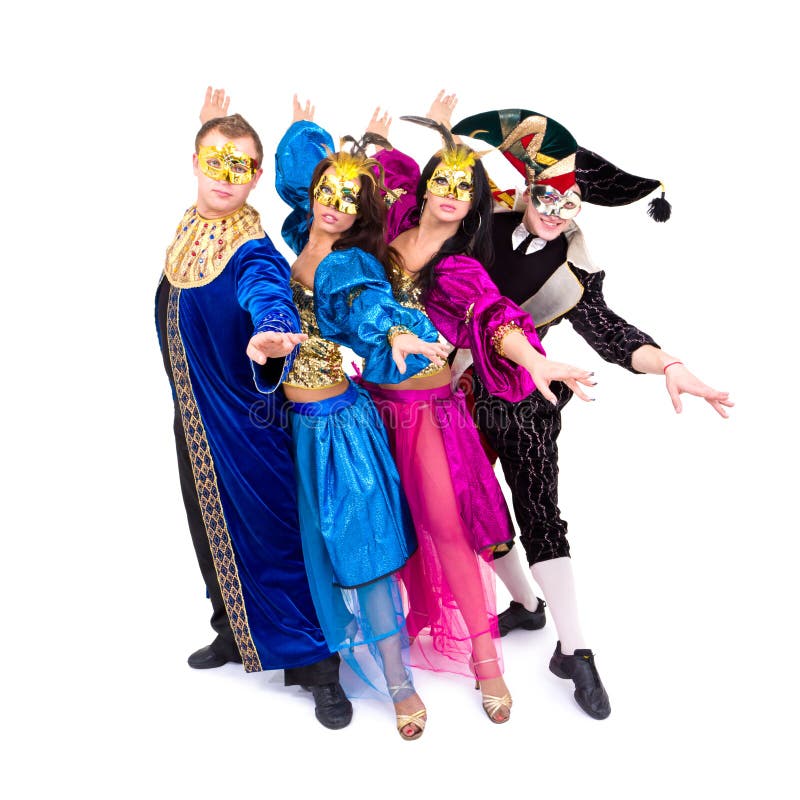 Dancers in Carnival Costumes Stock Image Image of festival, halloween