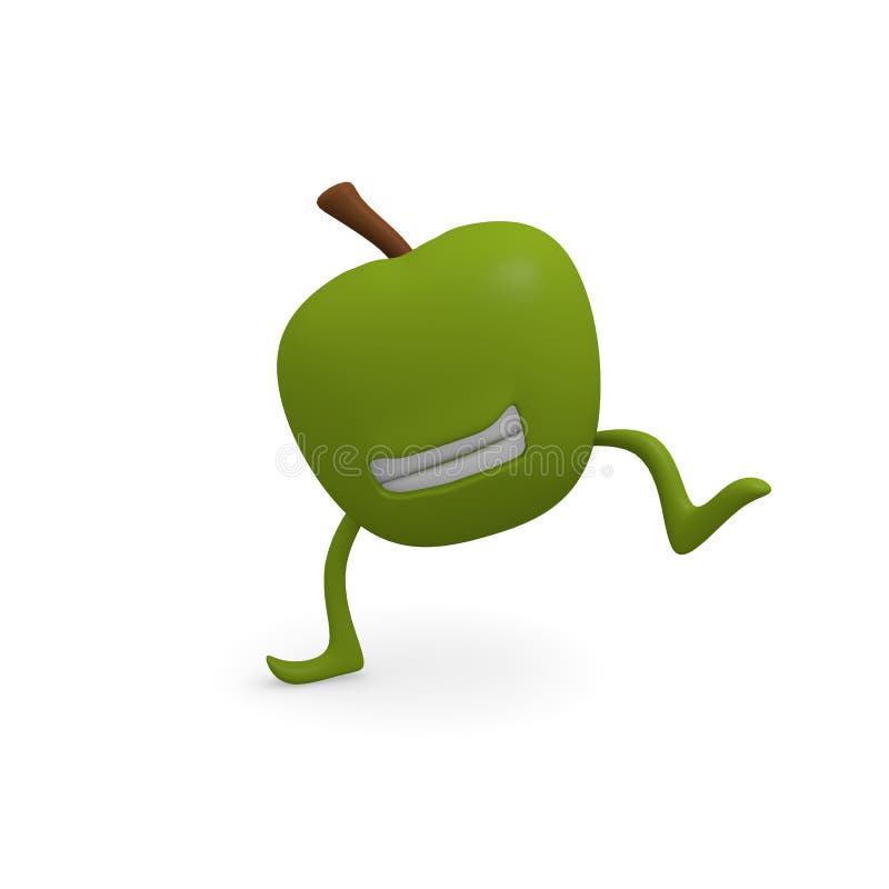 Dancing apple stock illustration. Illustration of nourishment 38314555