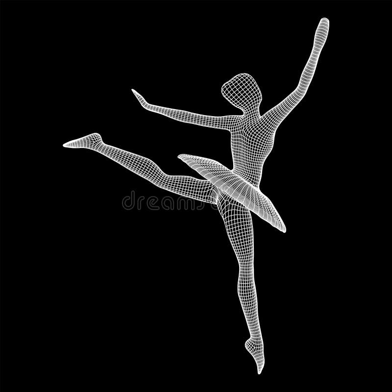 Ballerina is Fat. Big Woman in Punt. Dance Swimsuit Stock Vector ...