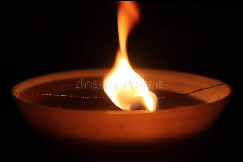 Dancing Candle Fire Twinkle. Warm Orange Background Stock Image Image