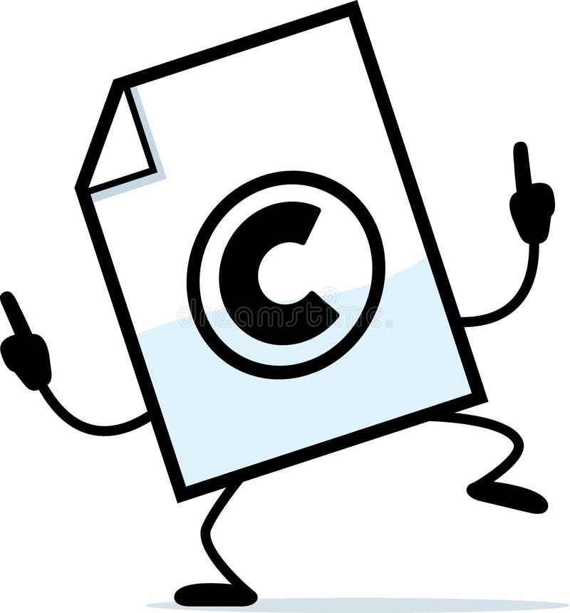 Dancing Copyright stock vector. Illustration of clip - 47817768