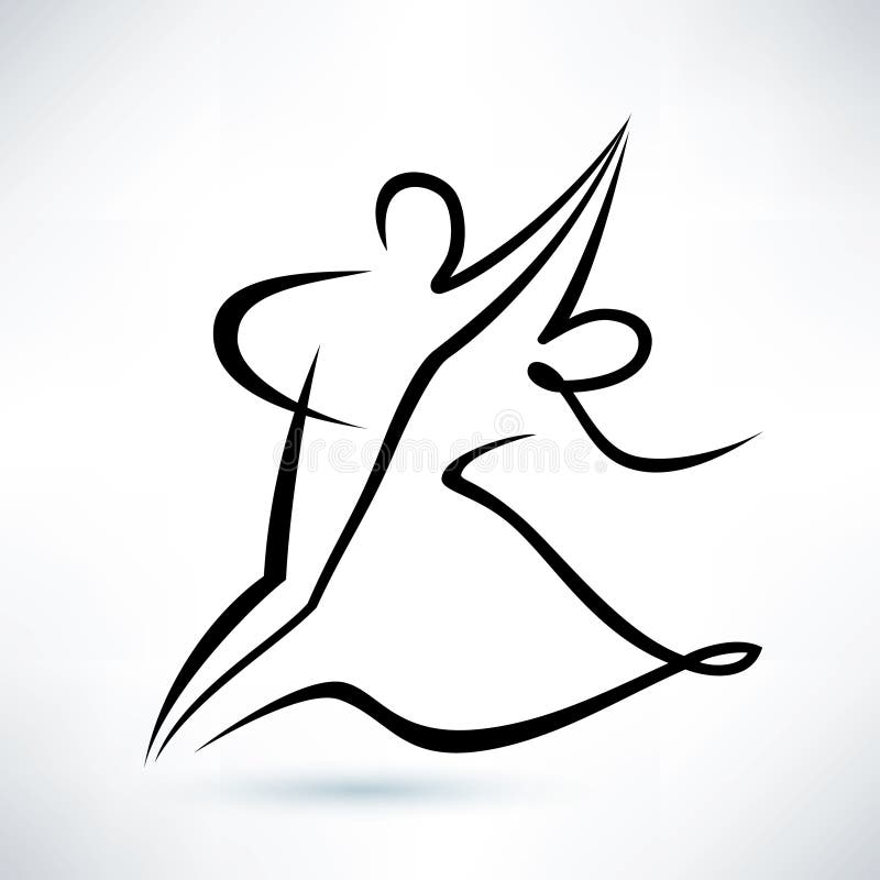 Vector Art Drawing Couple Dancing Ballroom Stock Vector (Royalty Free)  741304765 | Shutterstock