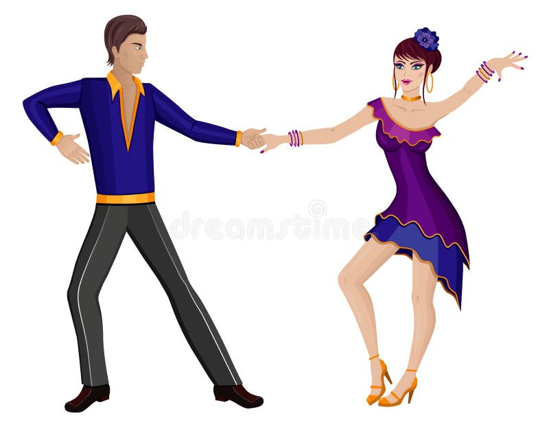Dancing couple stock vector. Illustration of girl, people - 49541483