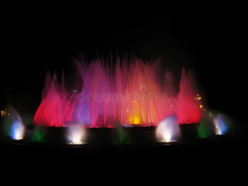 Dancing Fountain in Barcelona Stock Photo Image of spectacle, spanish