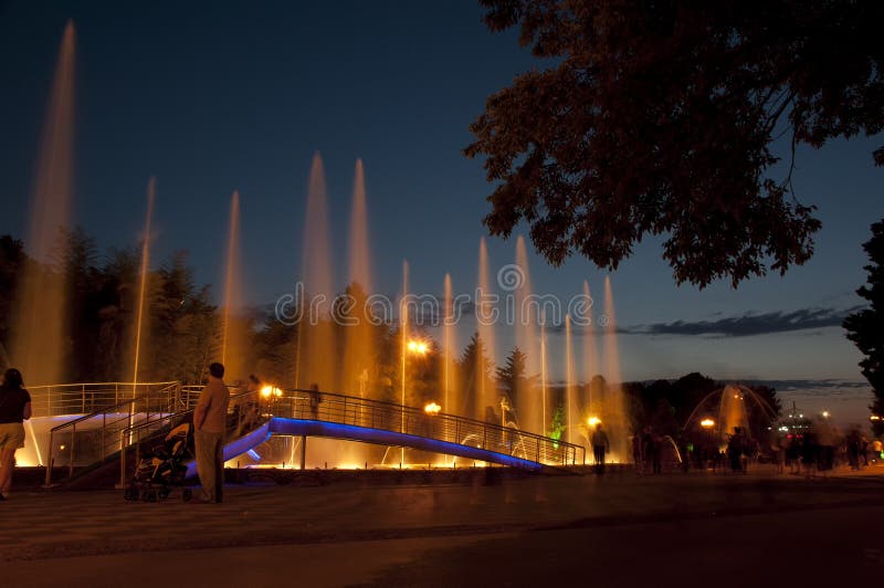 Dancing Fountain in Batumi stock photo. Image of city 25745056