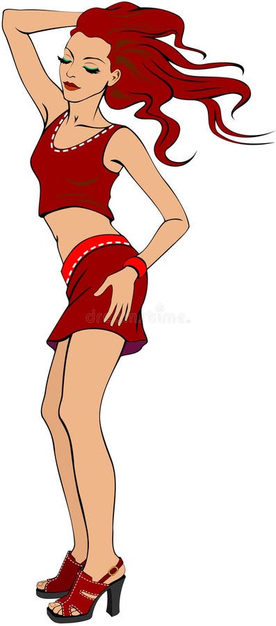Dancing girl royalty free illustration Dancing girl royalty free illustration