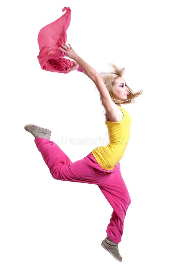 Dancing girl stock photo. Image of studio, color, performer 19515300