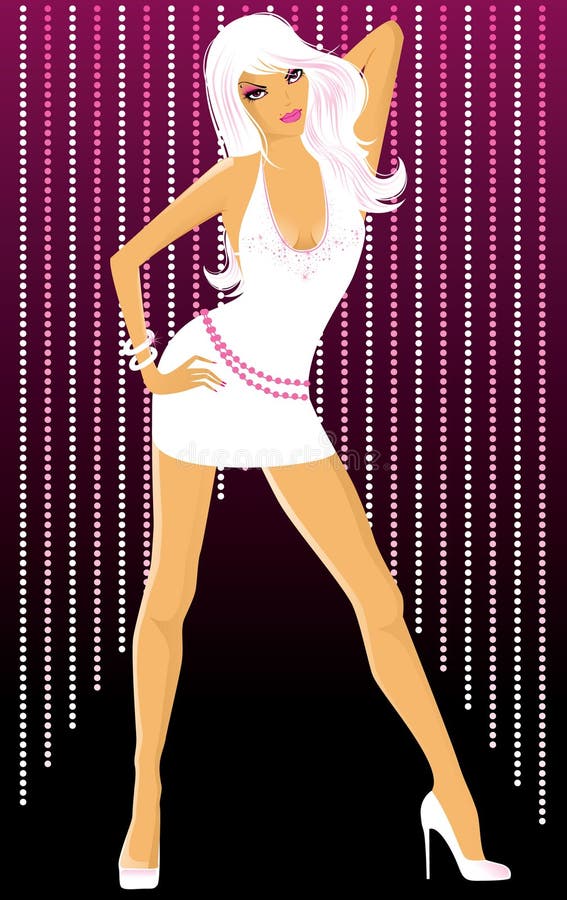 Dancing girl vector illustration Dancing girl vector illustration