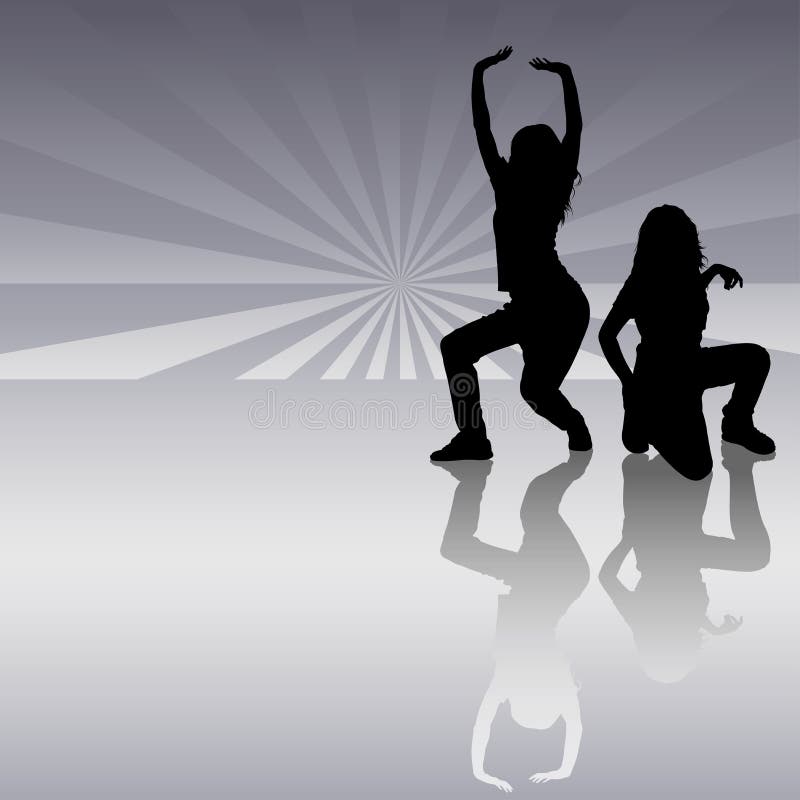 Dancing Girls stock illustration