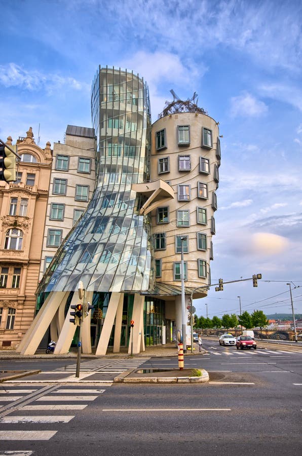 Dancing House in Prague, Czech Republic stock photography