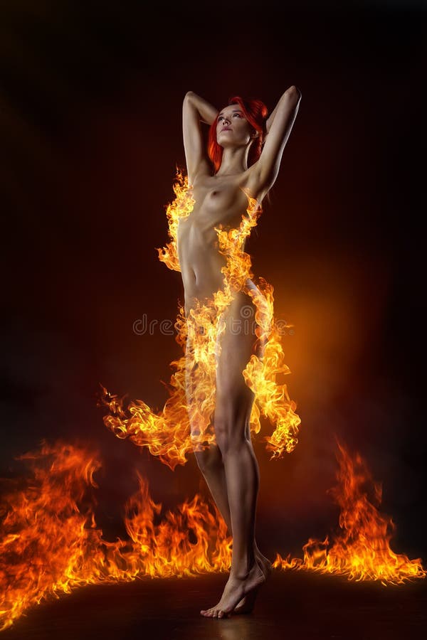 Nude women with fire - Real Naked Girls